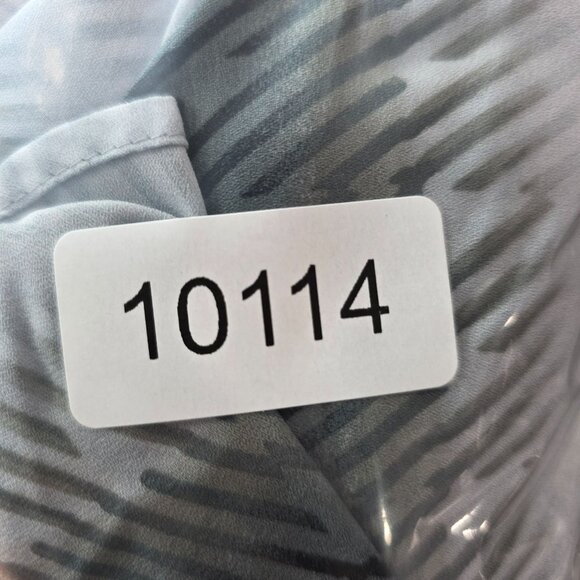 Womens Cato Grey & Pink Striped Blouse Roll-Tab Sleeve 100% Polyester Size XL - Picture 9 of 9